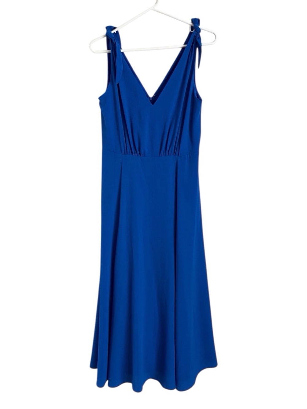 Betsey Johnson Blue Tie Shoulder Midi Dress Party Dance Formal Feminine Size 8